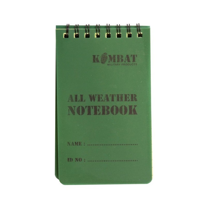 Mini Waterproof Notebook- OLIVE [KOMBAT]