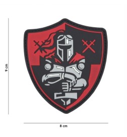 PATCH KNIGHT SHIELD - RED - PVC