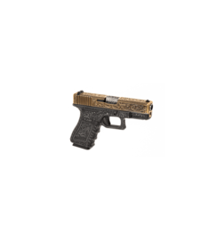 Glock 19 GEN. 3 Etched Metal Version - GBB - GOLD / BLACK FLOWER [ WE ]