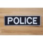 Patch POLICE RICAMATA GROSSA (25cm X 7cm) - black , bordo bianco [ MONOPOLY SOFTAIR SHOP ] 
