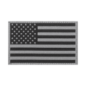 USA Flag Patch - BLACK/GREY  [ CLAWGEAR ]