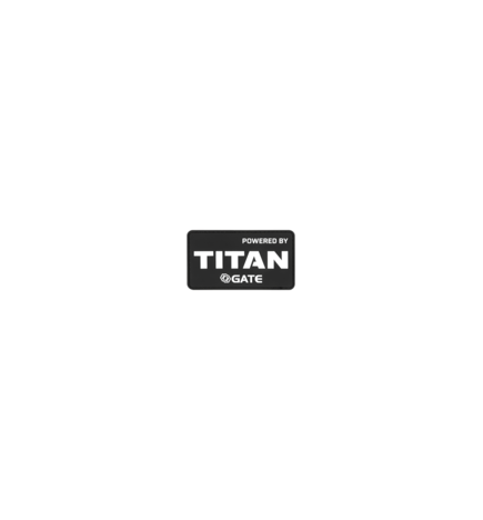PATCH " POWERED BY TITAN " - PVC BLACK [ GATE ]