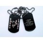 PIASTRINE DOG-TAG TIPO US- ARMY COMPLETE + INCISONE LASER