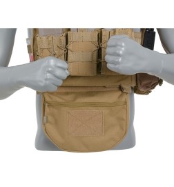DROP DOWN UTILITY POUCH FOR PLATE CARRIER - MOD. 2 - BLACK [ 8 FIELDS ]