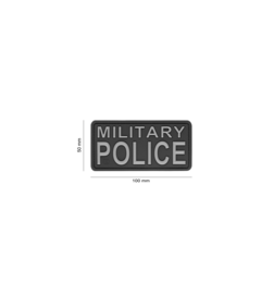 PATCH MILITARY POLICE PVC - BLACK 