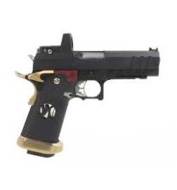 AW Custom HX2602 HI-Capa 4.3 GBB Pistol with Red Dot (Black)  [ AW CUSTOM ]