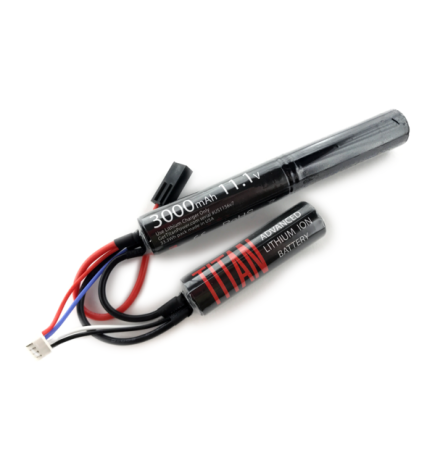 TITAN POWER BATTERY LITHIUM ION DUE CELLE 11.1V 3000MAH NUNCHUCK TAMIYA