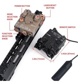 DBAL-A2 ILLUMINATOR/LASER MODULE GREEN + IR ALUMINIUM - BLACK [ WADSN ]