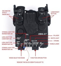 DBAL-A2 ILLUMINATOR/LASER MODULE GREEN + IR ALUMINIUM - BLACK [ WADSN ]