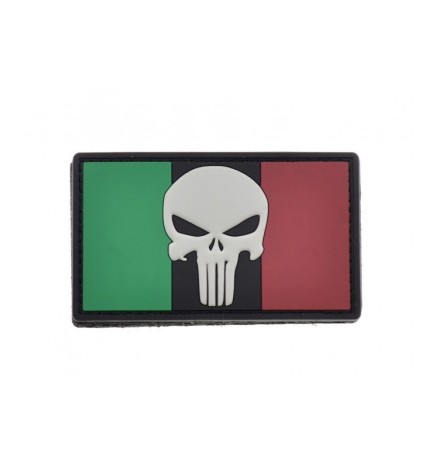 Patch Punisher bandiera italiana PVC - Basso Profilo [ LA PATCHERIA ]