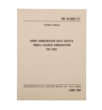 Army Ammunition Small Caliber Data Sheets (Eng)
