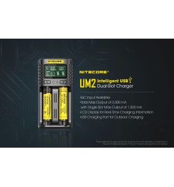Caricabatterie USB UM2 1500mA - NITECORE