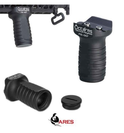 Octa Arms Keymod Fore Grip - alluminio nero- ARES