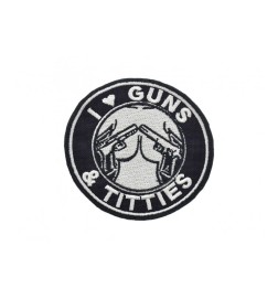 Patch tessuto - GUNS AND TITTIES - La Patcheria