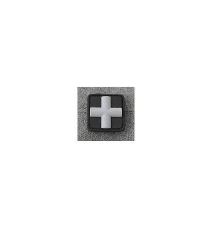 medic pvc patch - 
gray black - 
square