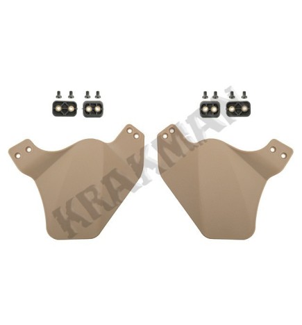 PROTECTIVE SIDE COVERS FOR HELMETS  tan 