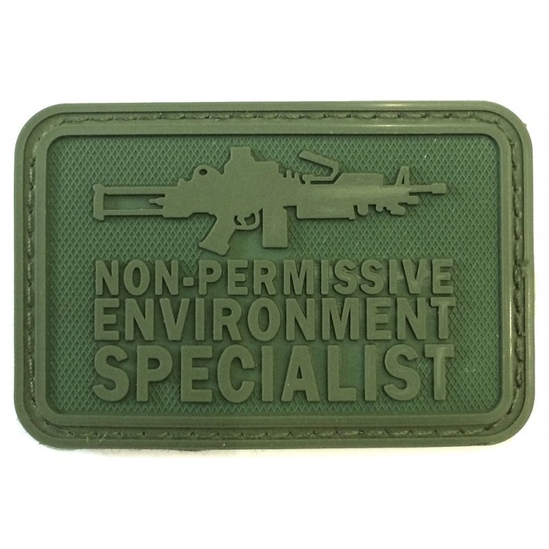 NON PERMISSIVE M249 RUBBER PATCH OD GREEN