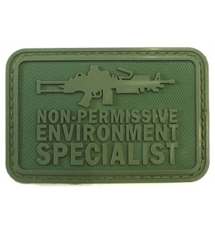 NON PERMISSIVE M249 RUBBER PATCH OD GREEN