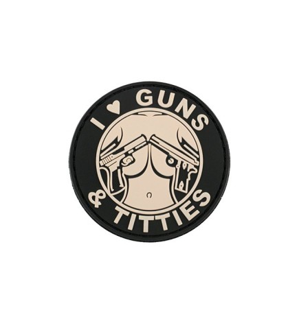 PATCH GUNS & TITTIES PVC - BIANCO [ LA PATCHERIA ]